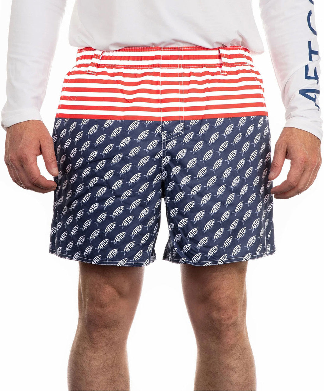 Aftco Captain America Fishing Short - Midnight