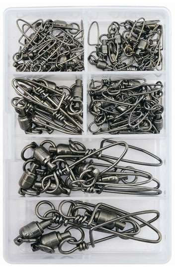 AFW TKB00007 Brass Ball Bearing Snap Swivels Kit 51 Pieces