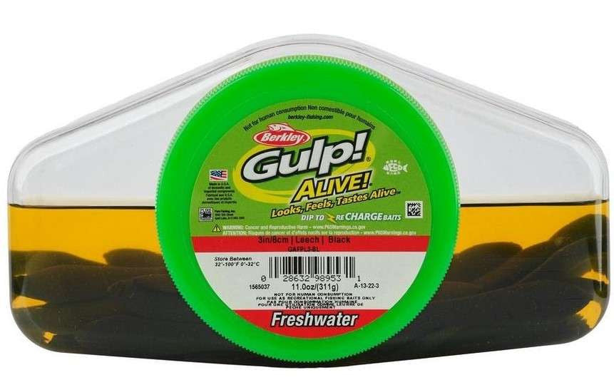Berkley Gulp! Alive Leech - 3in - Black
