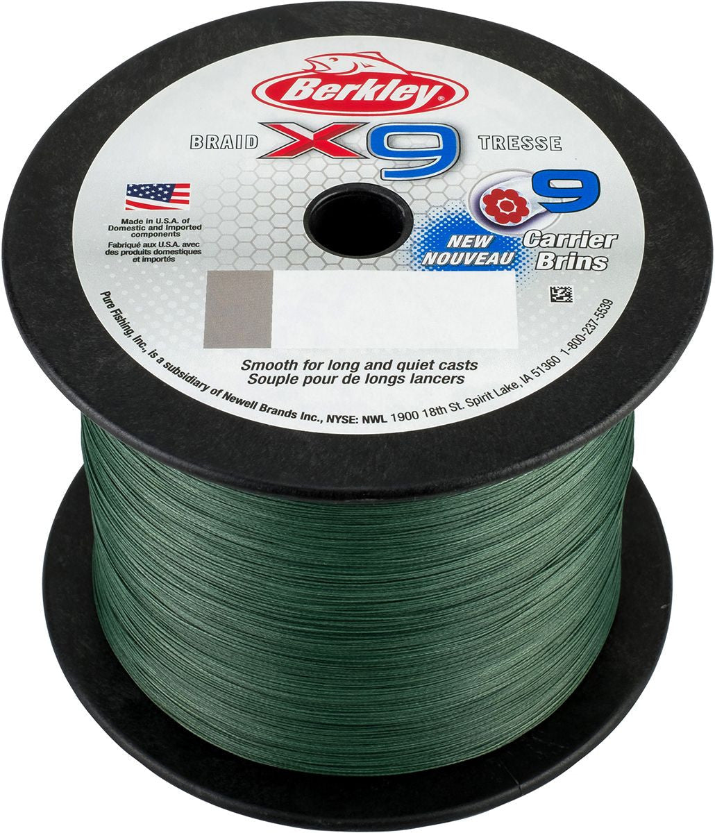 Berkley X9 Braided Line - Low-Vis Green