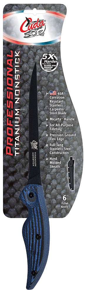 Cuda 18125 Titanium Non-Stick 6 In. Professional Fillet Knife