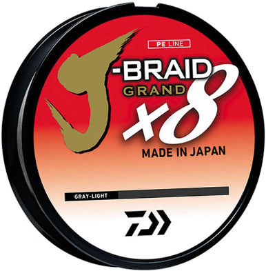 Daiwa J-Braid X8 Grand - Gray Light - 40lb - 300yd W/ Line Cutter