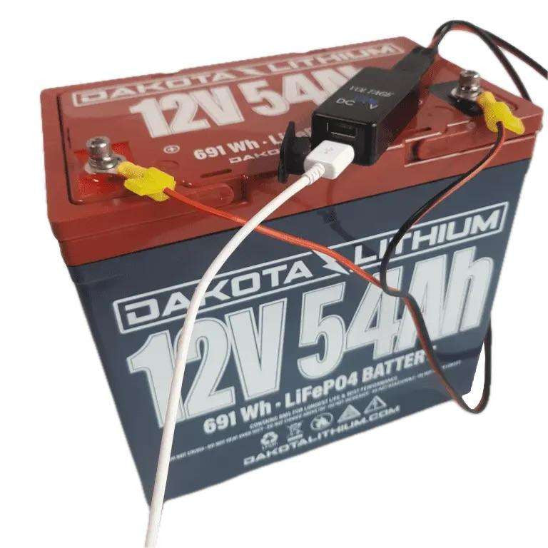 Dakota Lithium USB Phone Charger - Voltmeter And Terminal Adapter Kit