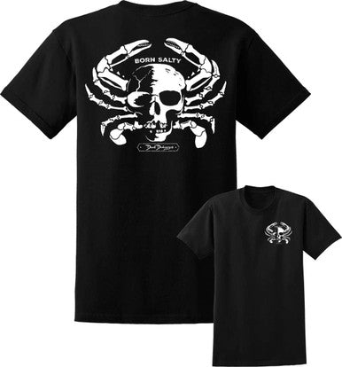 David Dunleavy Born Salty Skull Crab T-Shirt