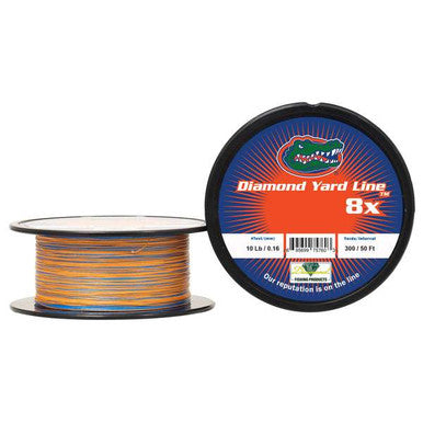 Diamond Yard Line Collegiate 8X Solid Braided Line - UF Blue/Orange