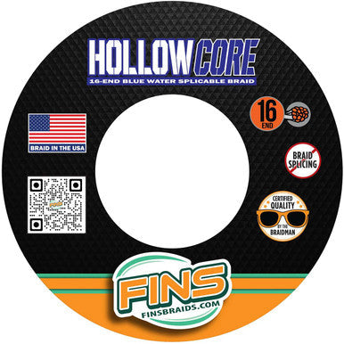FINS Hollow Core Braided Line - White