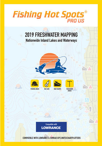 Fishing Hot Spots E119 Pro USA Digital Map - 2019 Freshwater Mapping