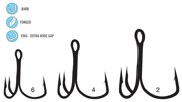 Gamakatsu Extra Wide Gap Treble Hooks