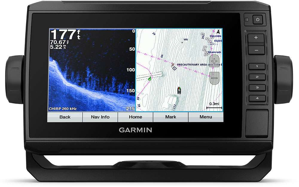 Garmin EchoMAP Plus 74cv Chartplotter W/ US BlueChart G2 & Transducer