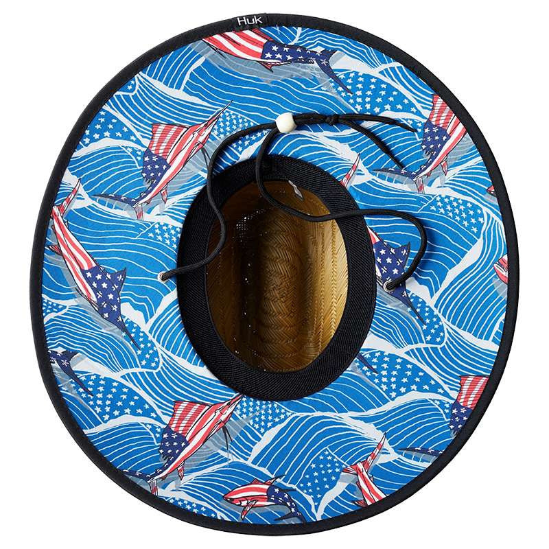 Huk Americana Patch Straw Hat - Kona Fins