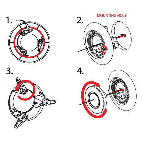 Lumitec Adapter Kit For Halo And Orbit Flush Mount Down Lights