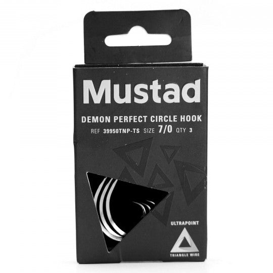 Mustad 39950TNP-TS 3X Triangle Demon Perfect Circle Hooks