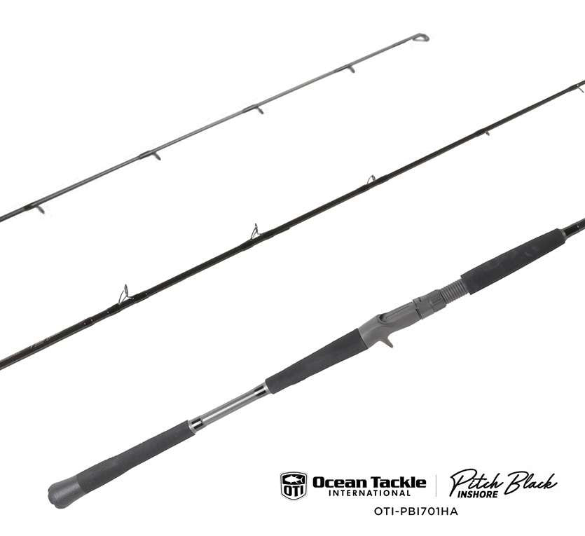 Ocean Tackle International OTI-PBI701HFA Pitch Black Inshore Conventional Rod