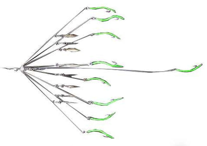  9ers Tube And Worm Rig Spinner Lures