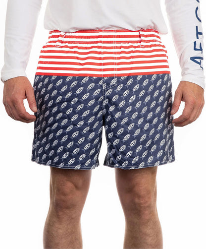  Aftco Captain America Fishing Short - Midnight