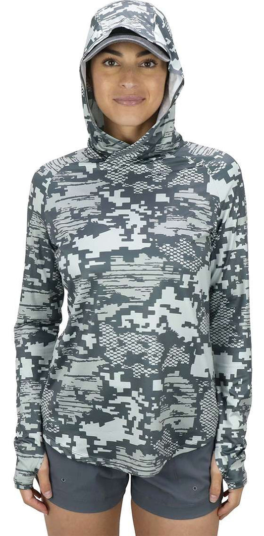  Aftco Womens Tactical Camo Hooded Shirt
