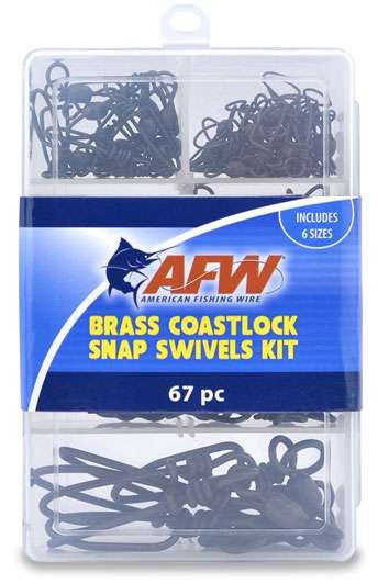  AFW TKB00005 Brass Coastlock Snap Swivels Kit 67 Pieces