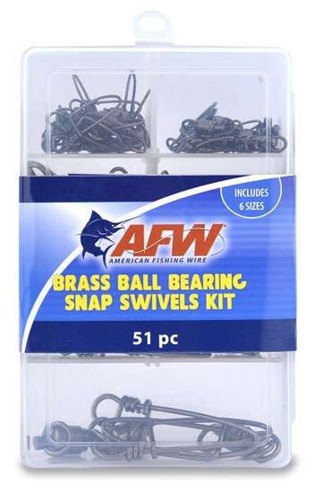  AFW TKB00007 Brass Ball Bearing Snap Swivels Kit 51 Pieces