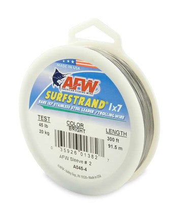  American Fishing Wire A045-4 Surfstrand Bare Leader Wire Bright 300