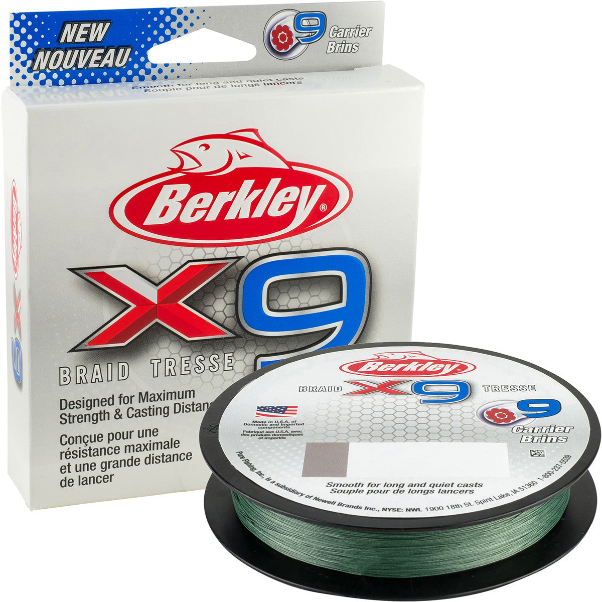  Berkley X9 Braided Line - Low-Vis Green