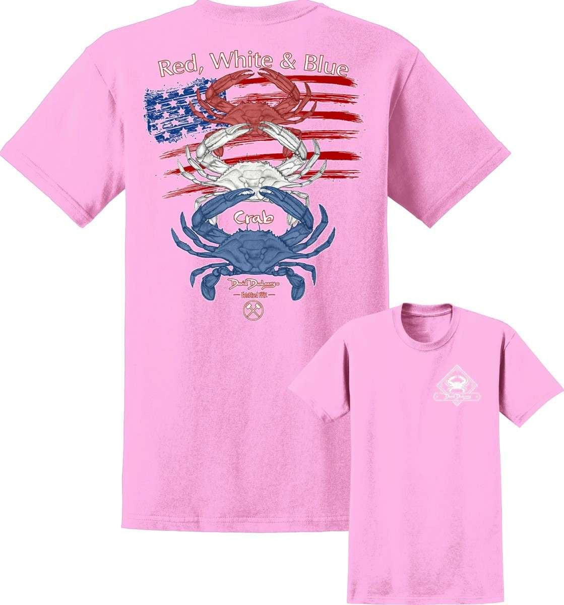  David Dunleavy Red White And Blue Crab T-Shirt