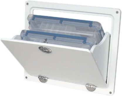  Deep Blue FMT-2 Flush Mount Tilt-Out Tackle Storage W/ 2 Plano Boxes