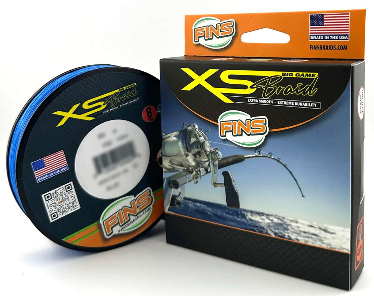  FINS XS Big Game Braided Line - Blue