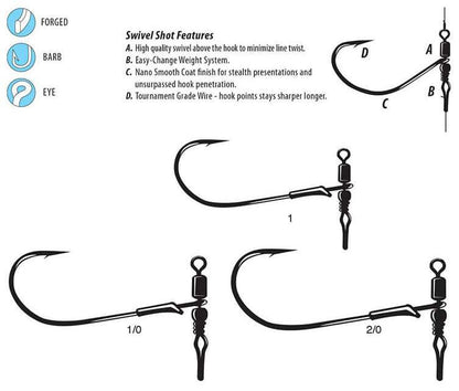  Gamakatsu G-Finesse Swivel Shot Worm Hook