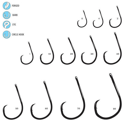  Gamakatsu Straight Eye Inline Octopus Circle Hooks