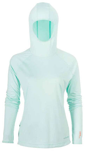  Grundens Womens Solstrale Hoodie - Blue Light