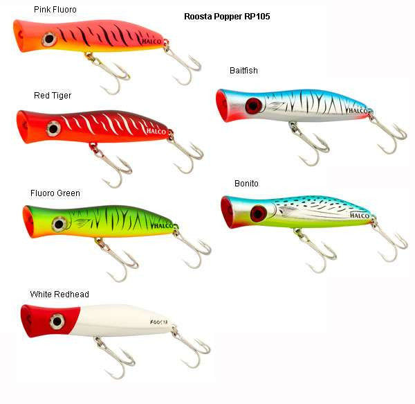  Halco Roosta Popper Lures