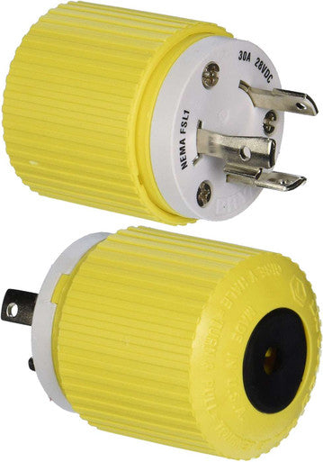  Hubbell 328DCP Locking Plug - 30A/28V DC