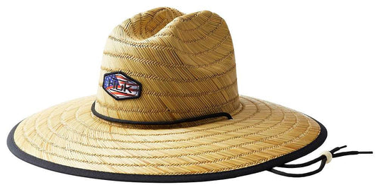  Huk Americana Patch Straw Hat - Kona Fins