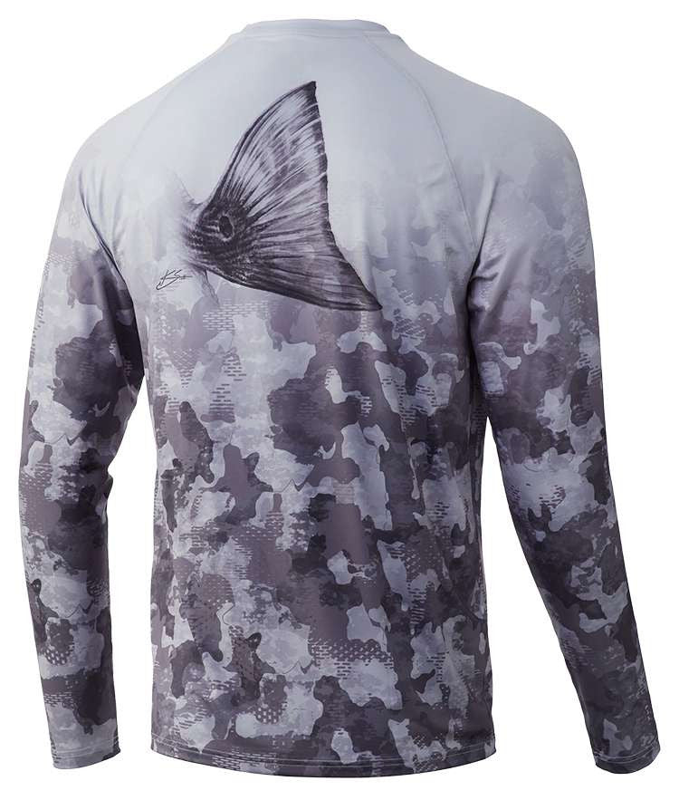  Huk Refraction Fish Fade Long Sleeve Shirts