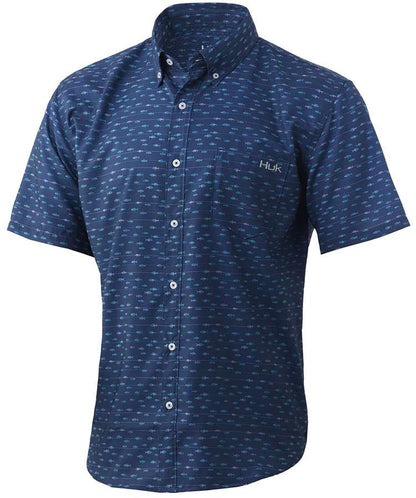  Huk Tuna School Teaser Short Sleeve Shirt - Sargasso Sea