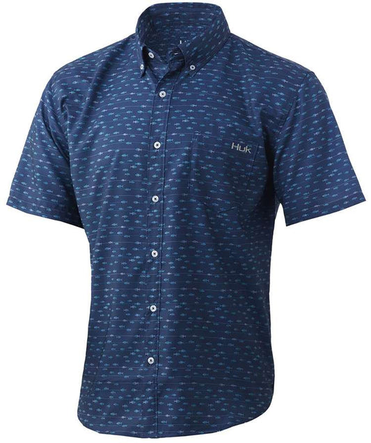 Huk Tuna School Teaser Short Sleeve Shirt - Sargasso Sea