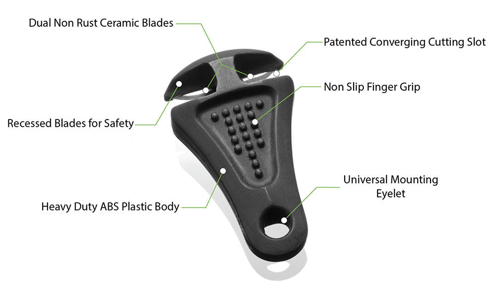  Line Cutterz Zipper Pull Cutter - Black