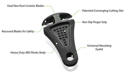 Line Cutterz Zipper Pull Cutter - Black
