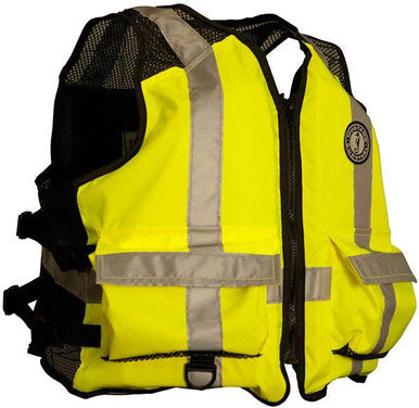  Mustang Survival MV1254 T3 High Visibility Industrial Mesh Flotation Vest