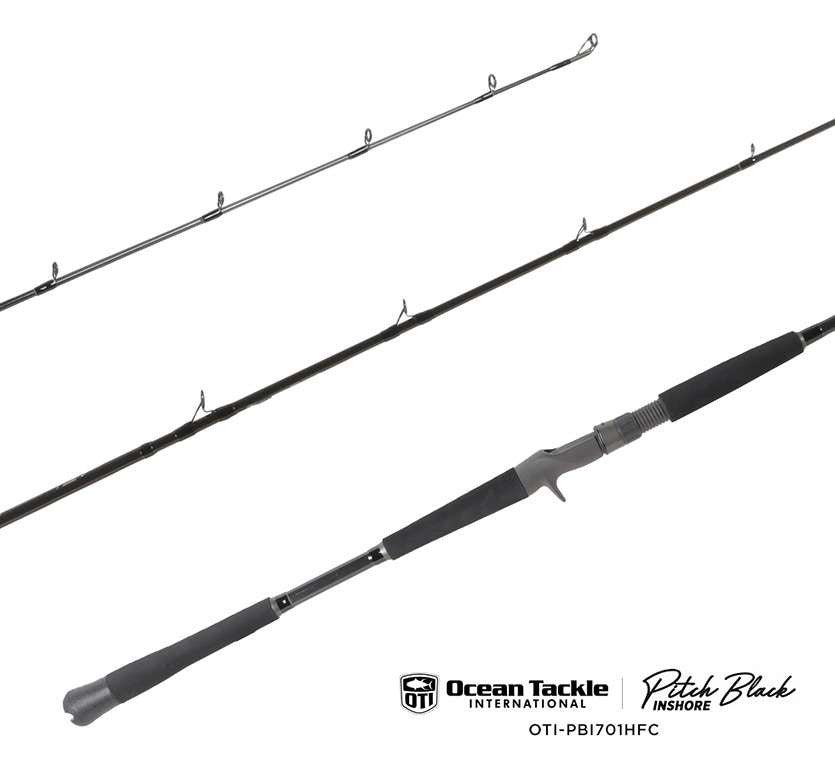  Ocean Tackle International OTI-PBI701HFC Pitch Black Inshore Conventional Rod