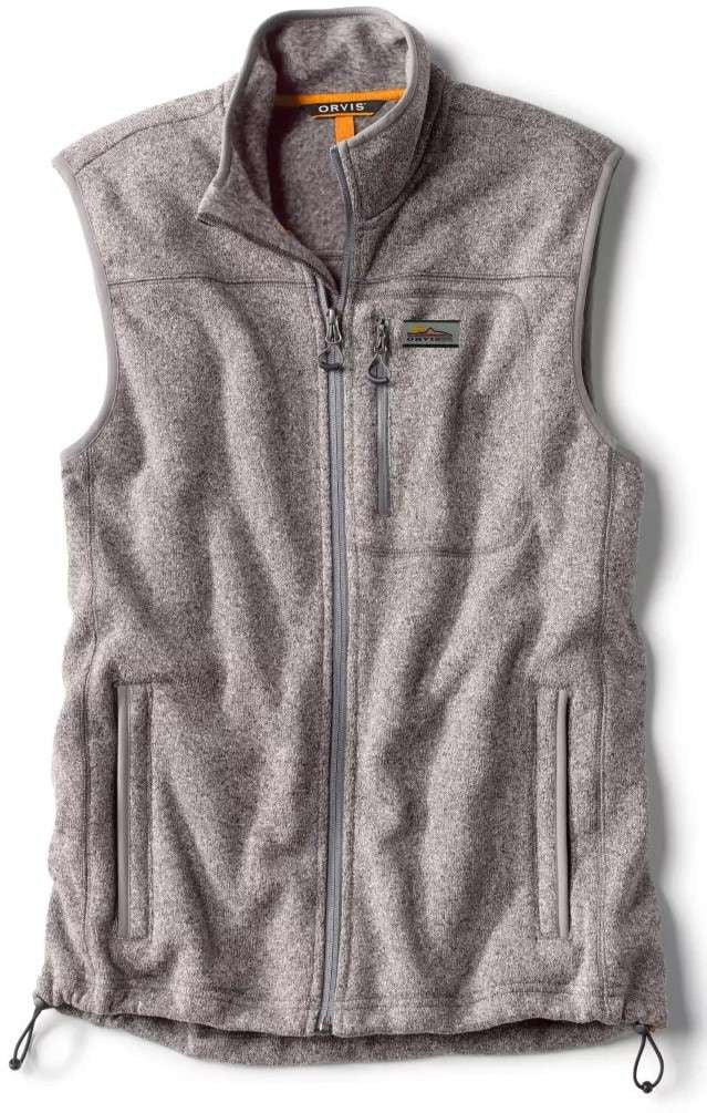  Orvis Mens R65 Sweater Fleece Vest - Heather Gray