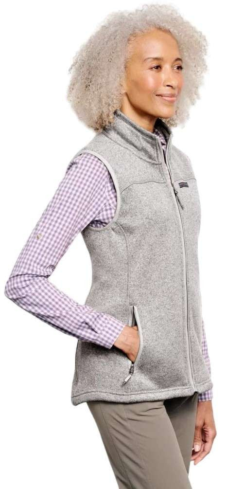  Orvis Womens R65 Sweater Fleece Vest - Grey