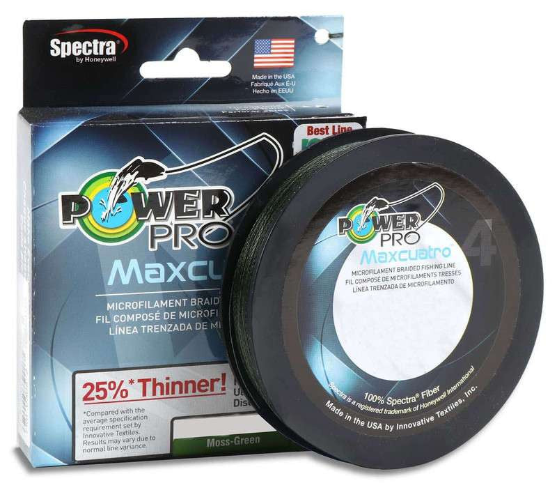  Power Pro Maxcuatro Braided Fishing Line - Moss Green