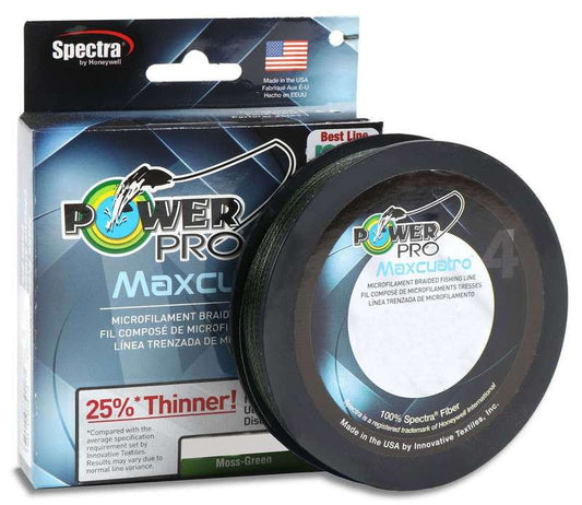  Power Pro Maxcuatro Braided Fishing Line - Moss Green