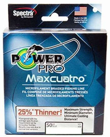 Power Pro Maxcuatro Braided Fishing Line - White