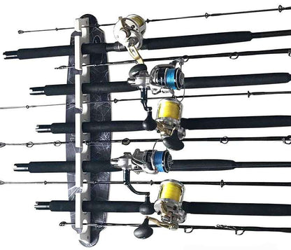  Reel Salty Waterproof 11 Fishing Rod Wall/Ceiling Storage Rack - Gray