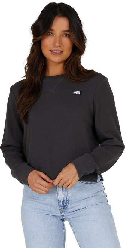  Salty Crew Seascape Thermal Long Sleeve Shirt - Charcoal - X-Large