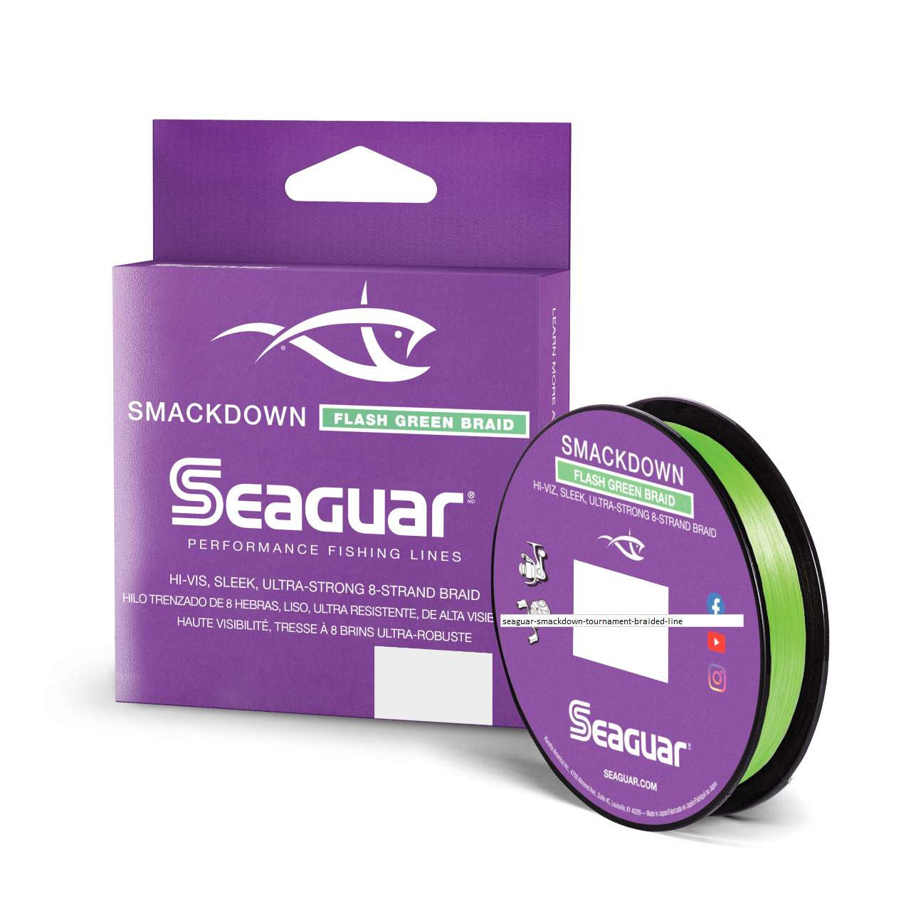  Seaguar Smackdown Braided Line - Flash Green