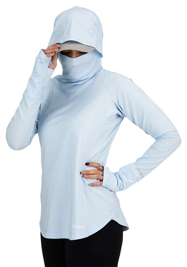  Simms Womens Solarflex Cooling Hoody - Ice