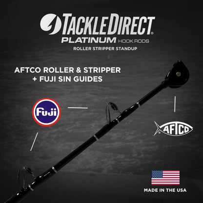  TackleDirect TDPS605080RS Platinum Hook Roller Stripper Conventional Standup Rod (Alps Reel Seat)